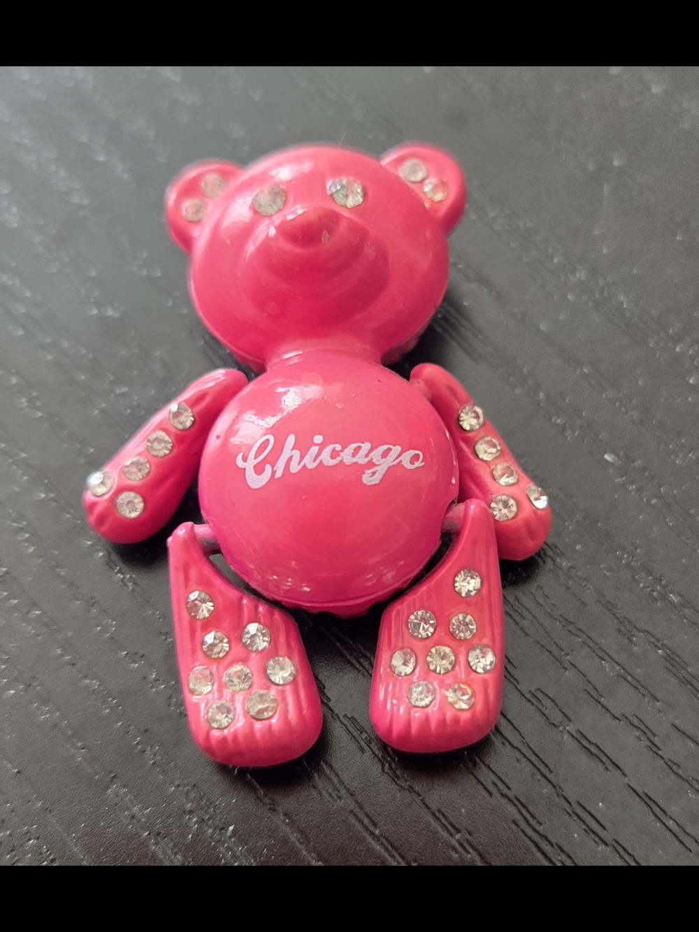 Chicago Pink Bear Magnet